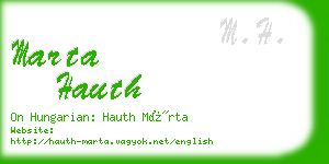 marta hauth business card